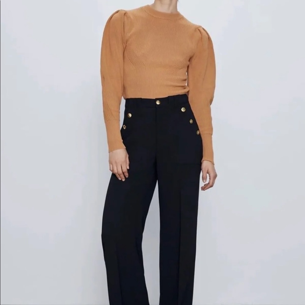 NWT Zara Balloon Sleeves Knit Sweater